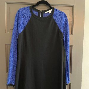 Diane Von Furstenberg Lace Pattern Mini Dress | Size L